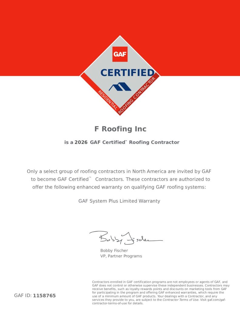 Residential Certified Certificate
